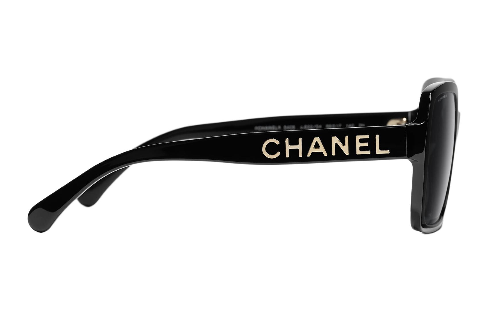 CHANEL Square Sunglasses Black Unisex with Logo Temples C622/S4,A71305-X08101-S2214 圖 5
