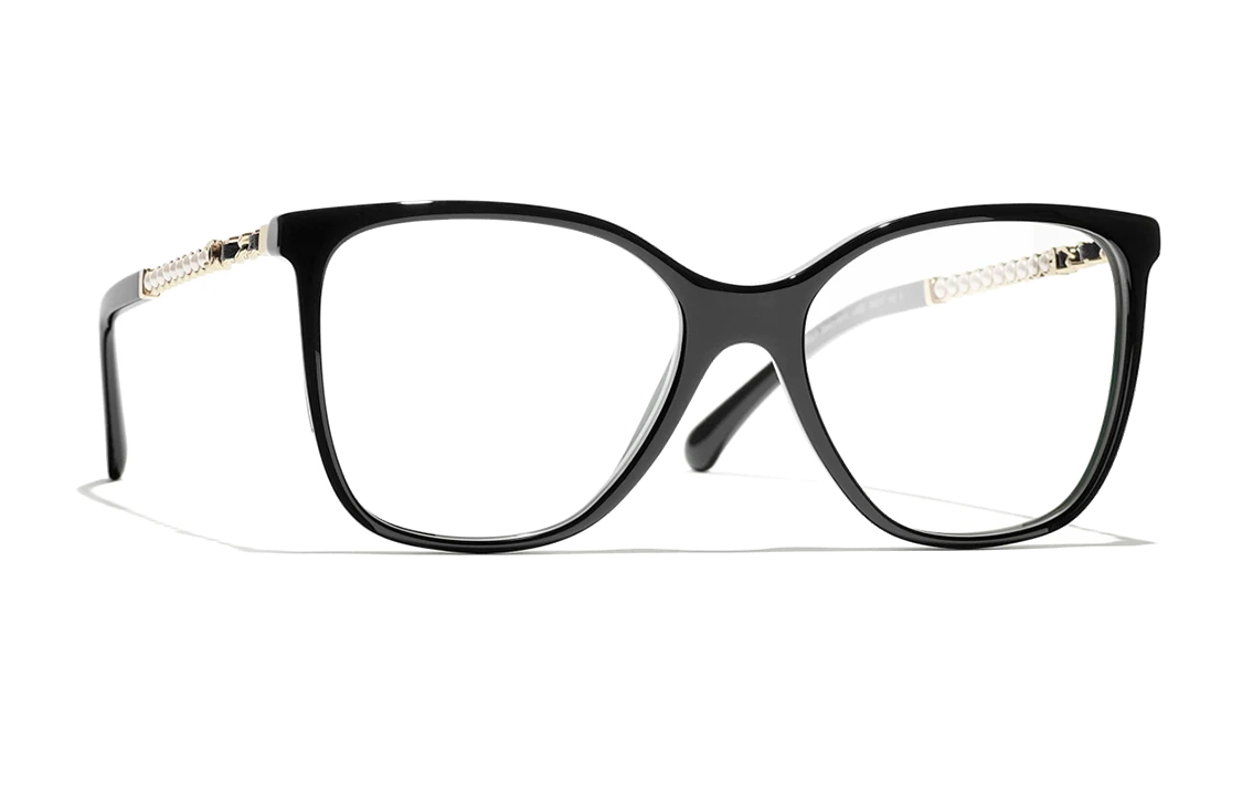 Lookbook 香奈儿方形时尚板材光学眼镜男女情侣款式。 CH3441QH-C622