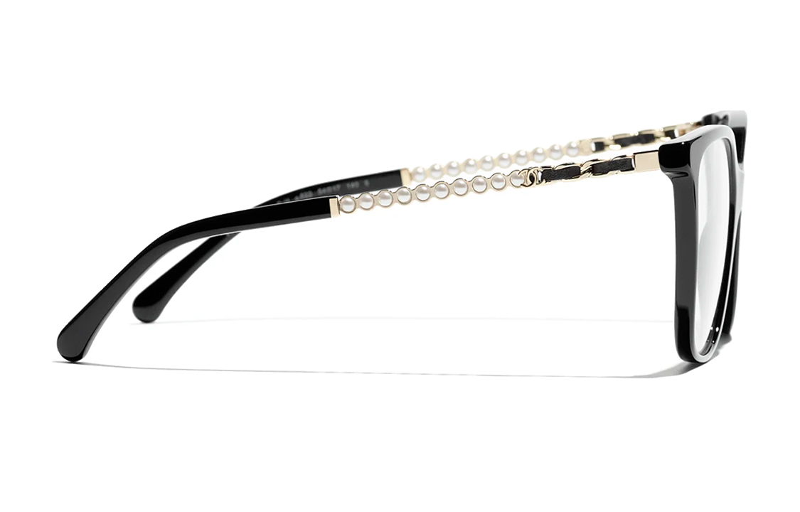 Shop 香奈儿方形时尚板材光学眼镜男女情侣款式。 CH3441QH-C622