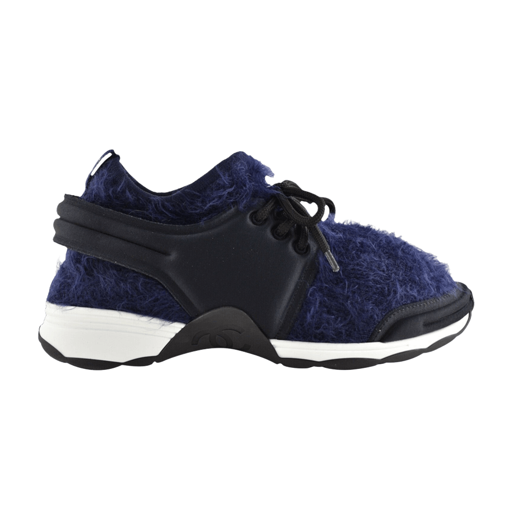 Buy 샤넬 네이비 블랙 스트레치 스니커즈 G33729-Y52887-C0202