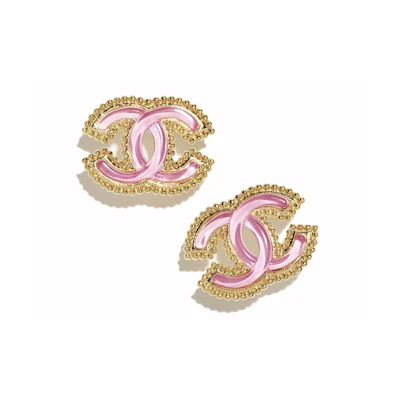 Chanel Stud Earrings Gold/Pink (ABD128 B16089 NW208)