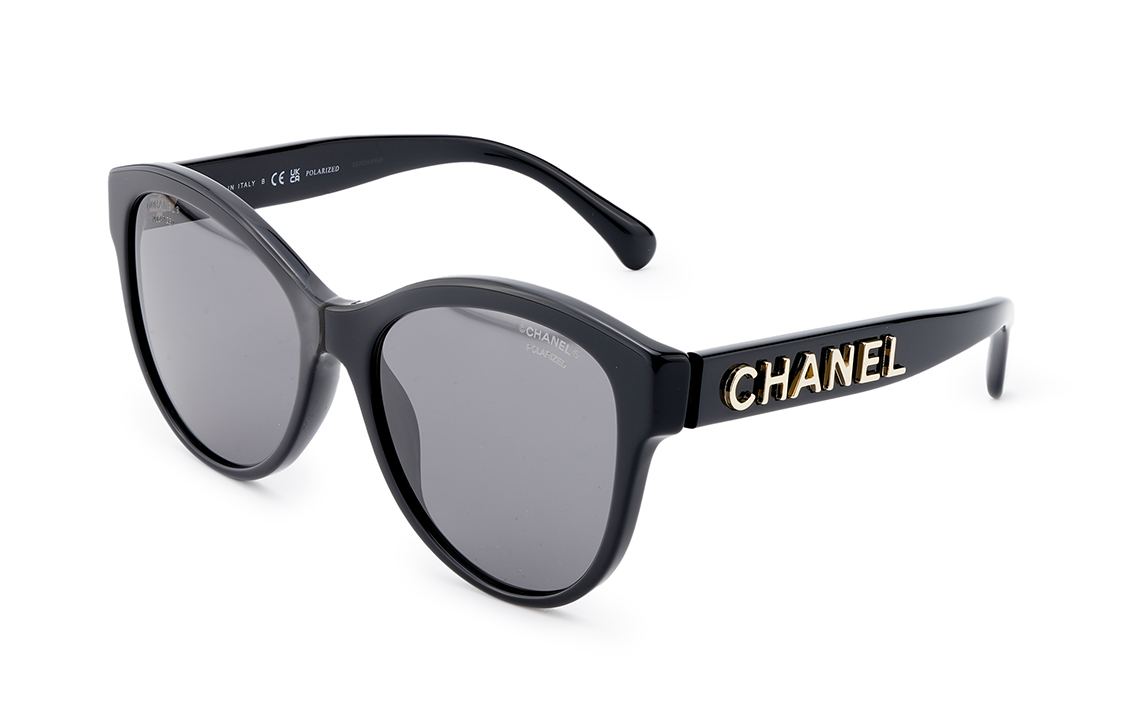 CHANEL Stylish Black Round Sunglasses Unisex Casual Eyewear CH5458C622T8 圖 2