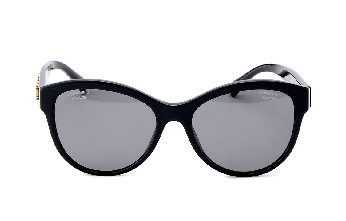 CHANEL Stylish Black Round Sunglasses Unisex Casual Eyewear CH5458C622T8 圖 3