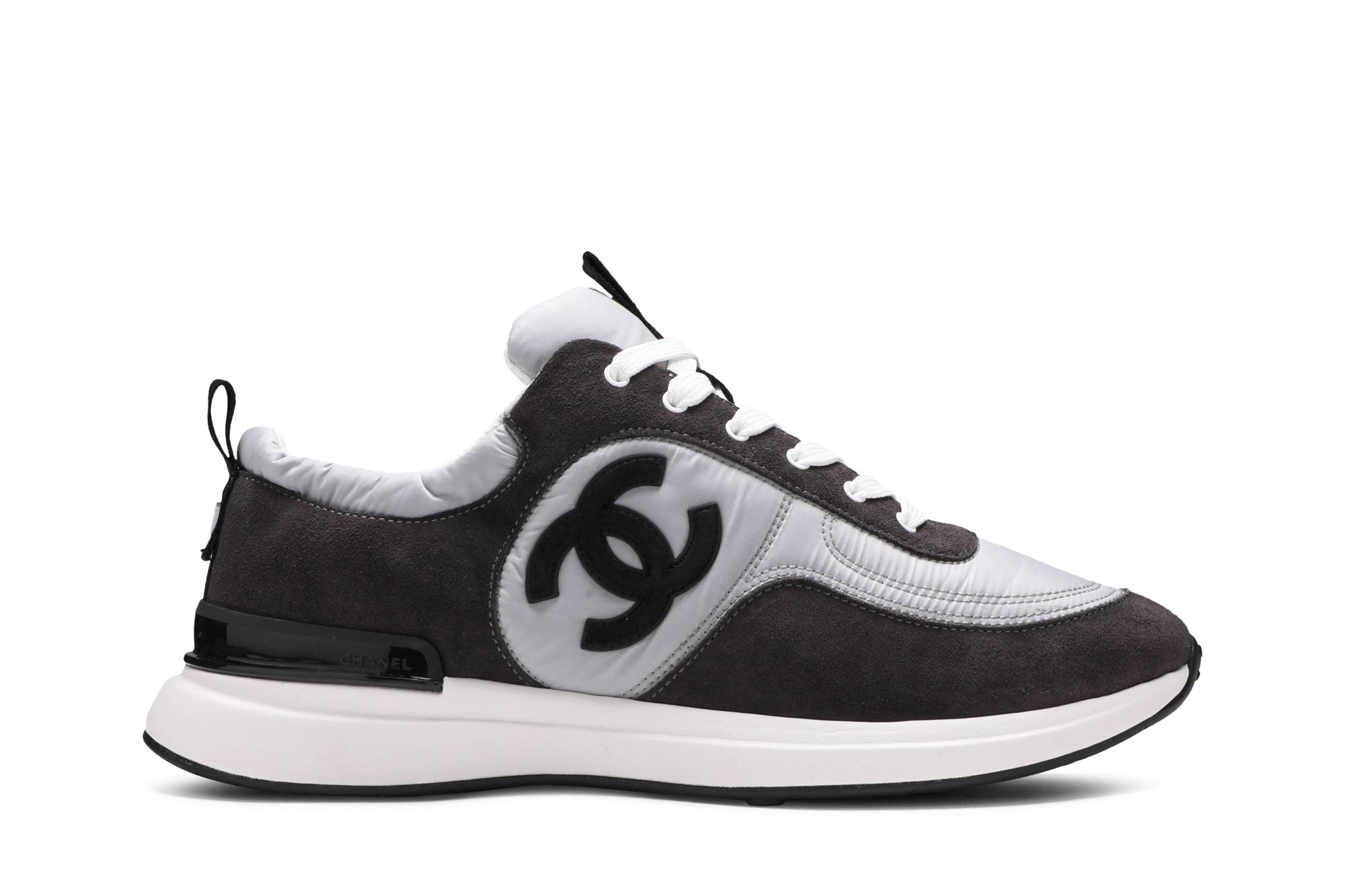 Buy 香奈儿麂皮小牛皮运动鞋‘深灰’ G37124-Y55132-K2774