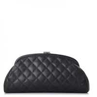 Chanel Timeless Clutch Quilted Diamond Black Chanel Timeless Clutch Quilted Diamond Black