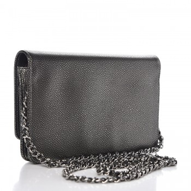Chanel Timeless Wallet on Chain Caviar Silver-tone Metallic Dark Silver 圖 2