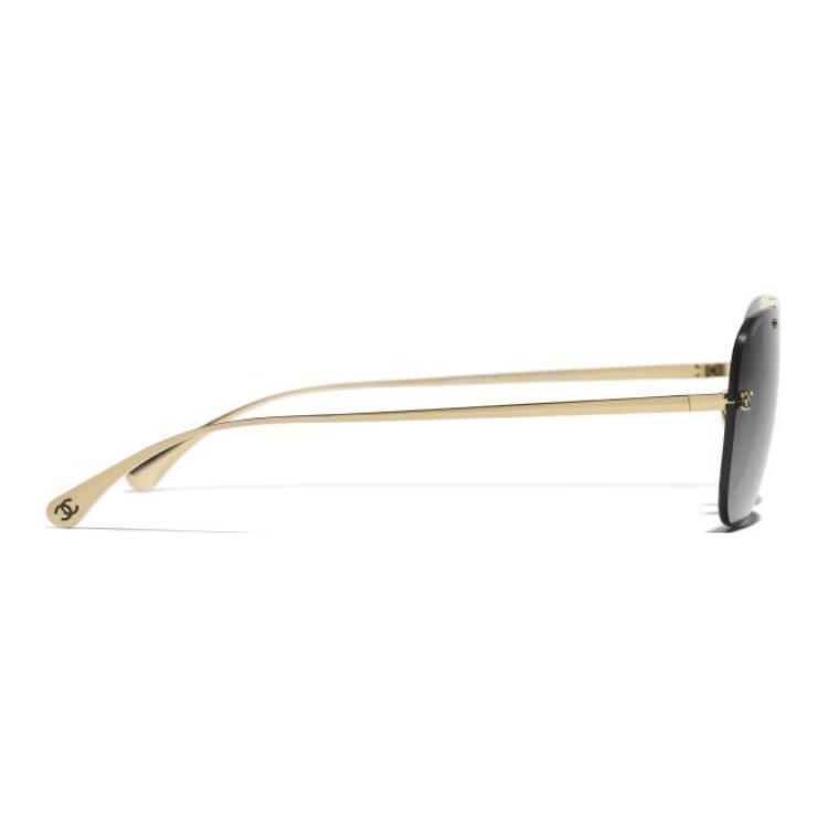CHANEL Titanium Gold Pilot Sunglasses Unisex Logo Design Couple Style TC395/S4A71629X09950L9514 圖 4