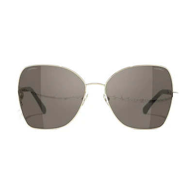 CHANEL Trendy Butterfly Metal Sunglasses Gold CH4274QC3953