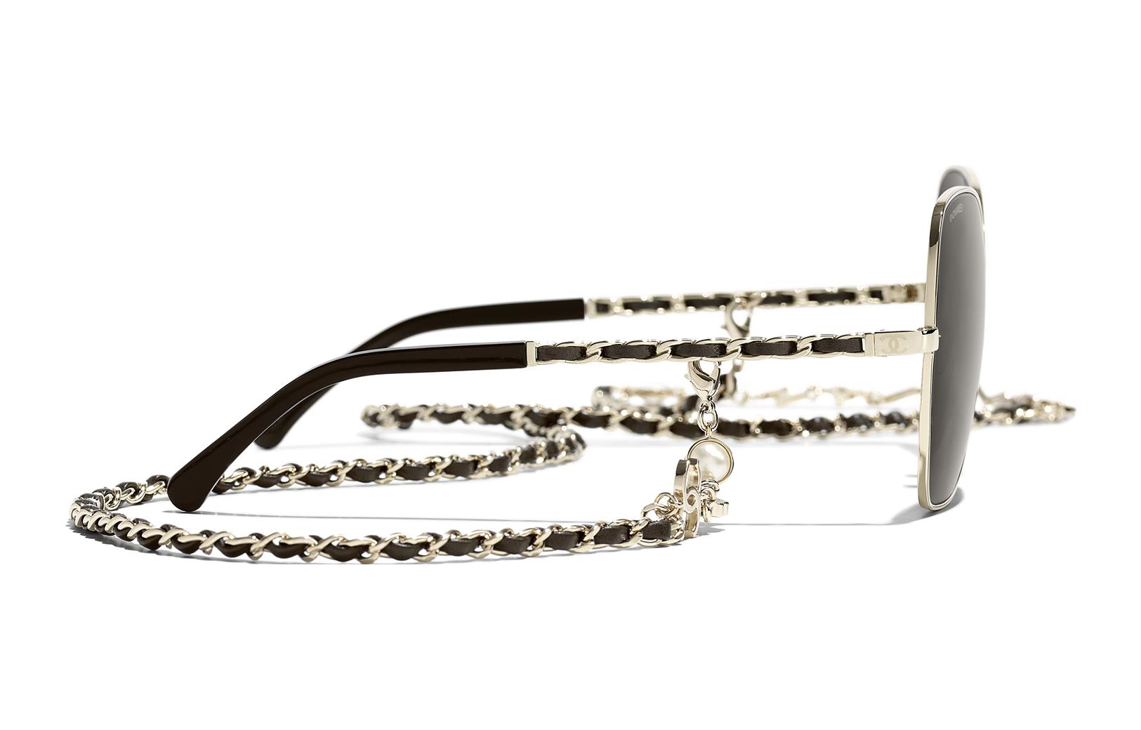 CHANEL Trendy Butterfly Metal Sunglasses Gold CH4274QC3953 圖 3