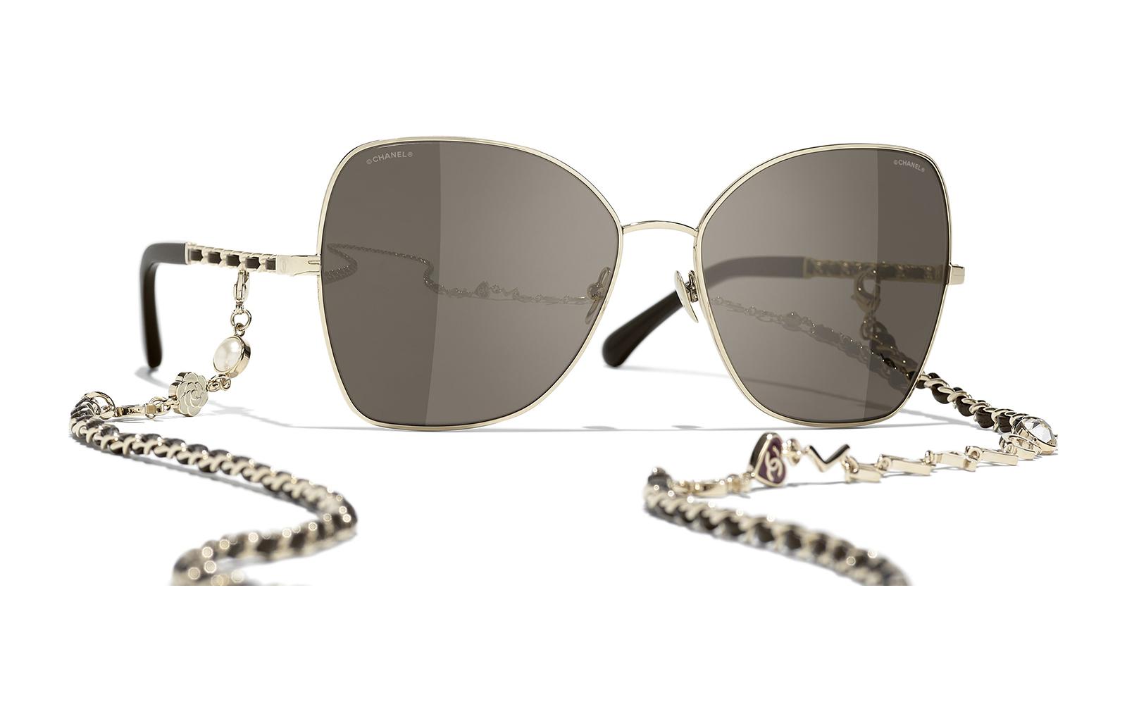 CHANEL Trendy Butterfly Metal Sunglasses Gold CH4274QC3953 圖 4