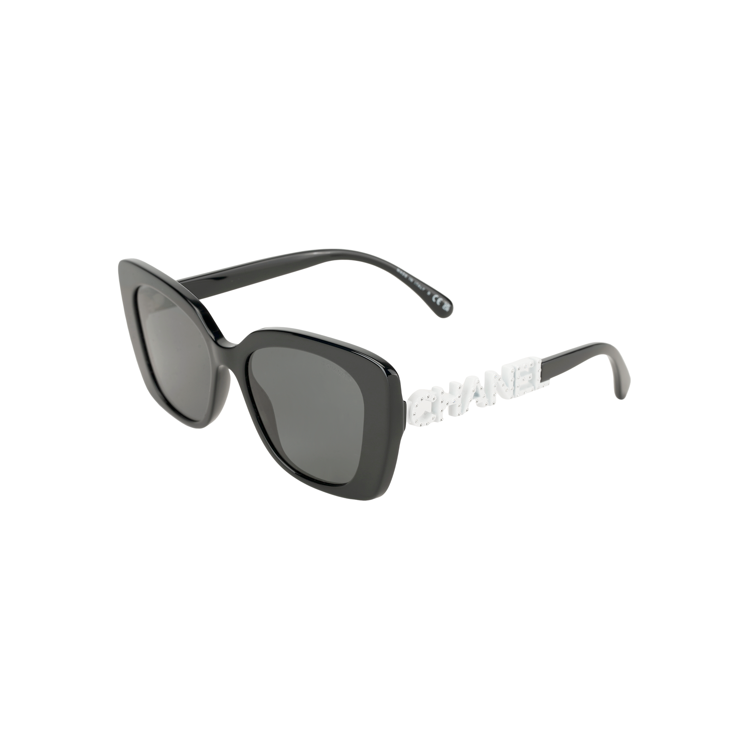 Buy CHANEL Unisex Oversized Square Sunglasses with Logo Cutout in Black. CH5422B