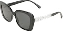 Buy CHANEL Unisex Oversized Square Sunglasses with Logo Cutout in Black. CH5422B