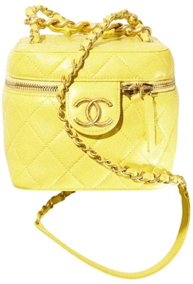 Chanel Vanity Case Small 22S Lambskin Yellow Buy Chanel Vanity Case Small 22S Lambskin Yellow