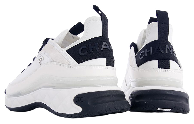 Order シャネル ベルベットカーフスキン＆ミックスファイバー スニーカー「アイボリー」 G35618-Y53646-10800