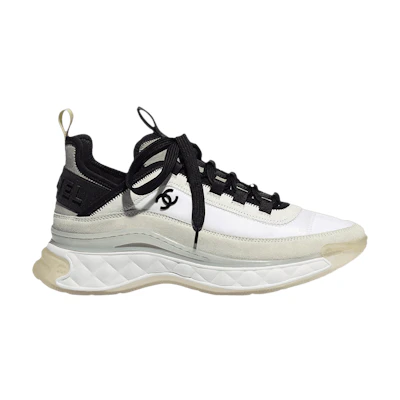 Chanel Velvet Calfskin & Mixed Fibers Sneaker 'White Yellow'