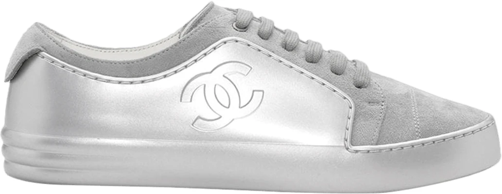 Chanel Sepatu Sneaker Rendah Beludru 'Silver' G32721-X51357-0G309 Buy Chanel Sepatu Sneaker Rendah Beludru 'Silver' G32721-X51357-0G309