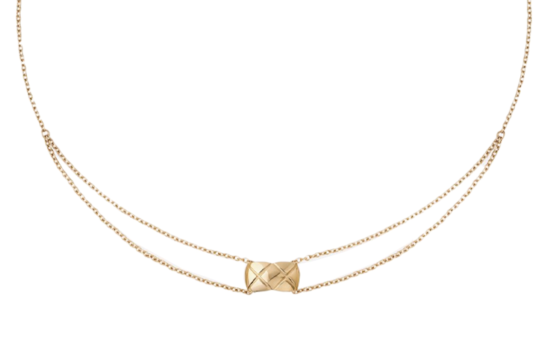 CHANEL Vintage K Gold Unisex Necklace for Couples J11360 圖 2