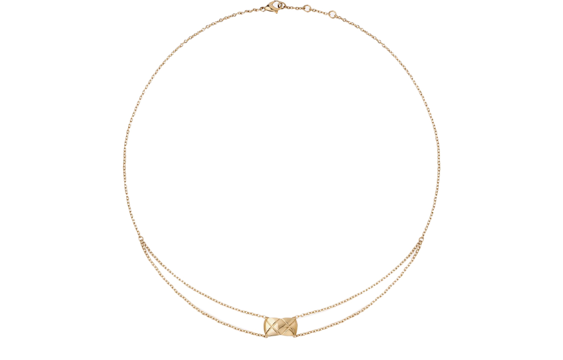 CHANEL Vintage K Gold Unisex Necklace for Couples J11360 圖 3