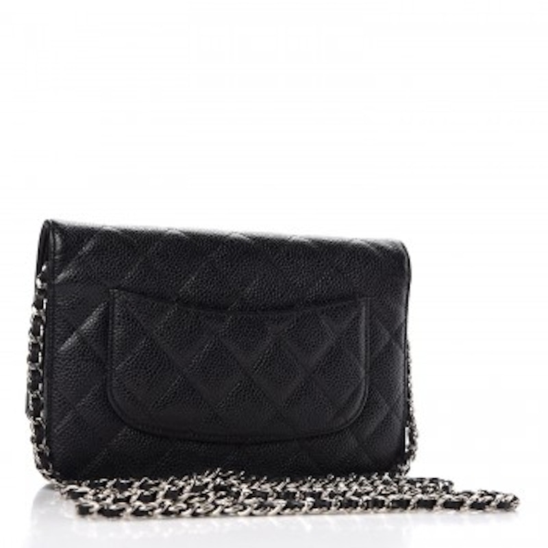 Order 샤넬 캐비어 퀼팅 체인 지갑 (블랙) 

