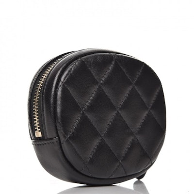 Chanel Zip Around Classic Coin Purse Quilted Diamond Black Order Chanel Zip Around Classic Coin Purse Quilted Diamond Black