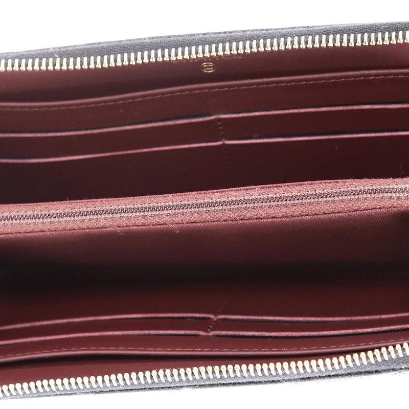 Chanel Zip Around Wallet Quilted Diamond Long Black 圖 3