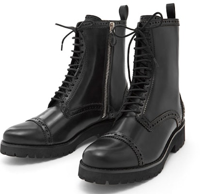 CHARLES & KEITH Embossed Lace-Up Mid-Heel Boot 'Black' 'Slim Marten' CK1-90580123_BLACK Shop CHARLES & KEITH Embossed Lace-Up Mid-Heel Boot 'Black' 'Slim Marten' CK1-90580123_BLACK