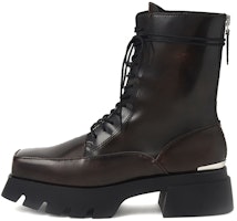 CHARLES & KEITH Leather Lace-Up Chunky Boots 'Dark Brown' CK1-90900099_DK.BRW CHARLES & KEITH Leather Lace-Up Chunky Boots 'Dark Brown' CK1-90900099_DK.BRW