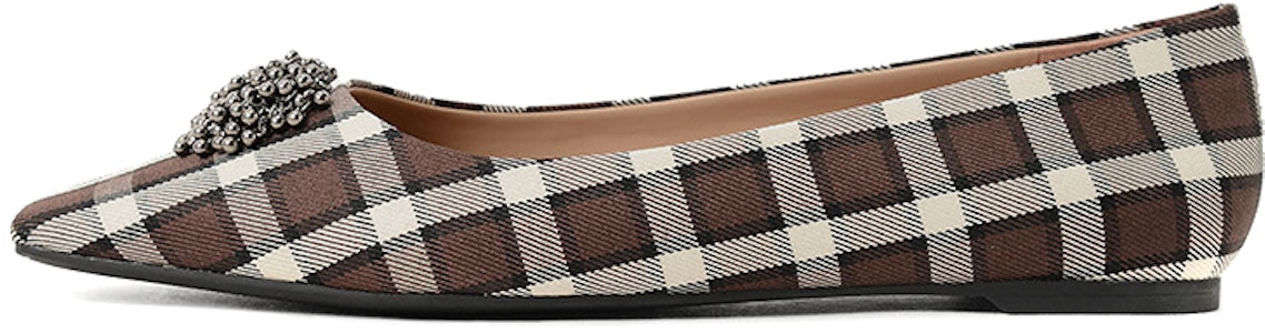 查尔斯&凯斯 棕色格纹装饰芭蕾舞平底鞋 SL1-71720077_MULTI Buy 查尔斯&凯斯 棕色格纹装饰芭蕾舞平底鞋 SL1-71720077_MULTI