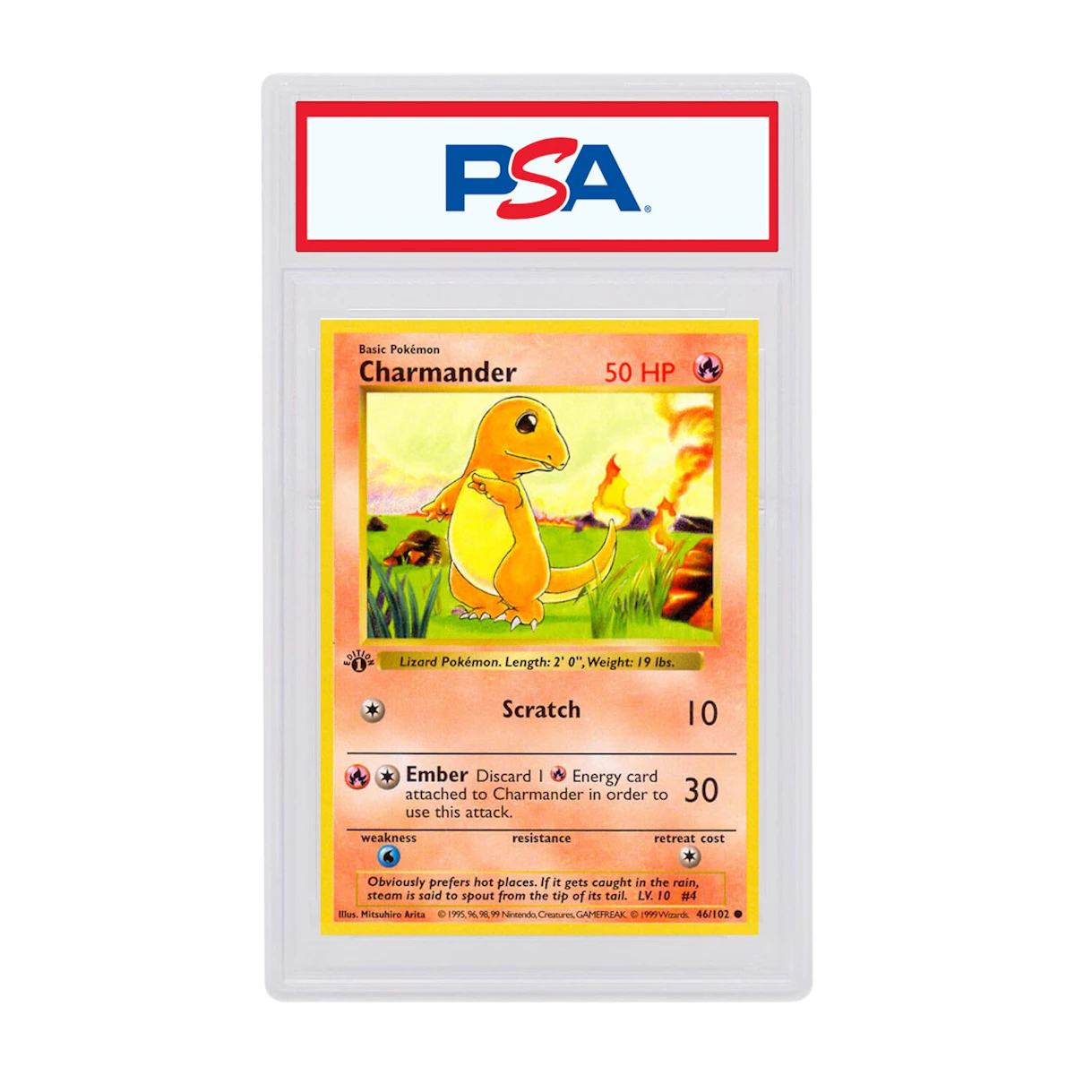 charmander 1995 pokemon card SECOND EDITION 69/130 Pokmon Common Retreat cost 1999 Nintendo Pokemon Game Charmander