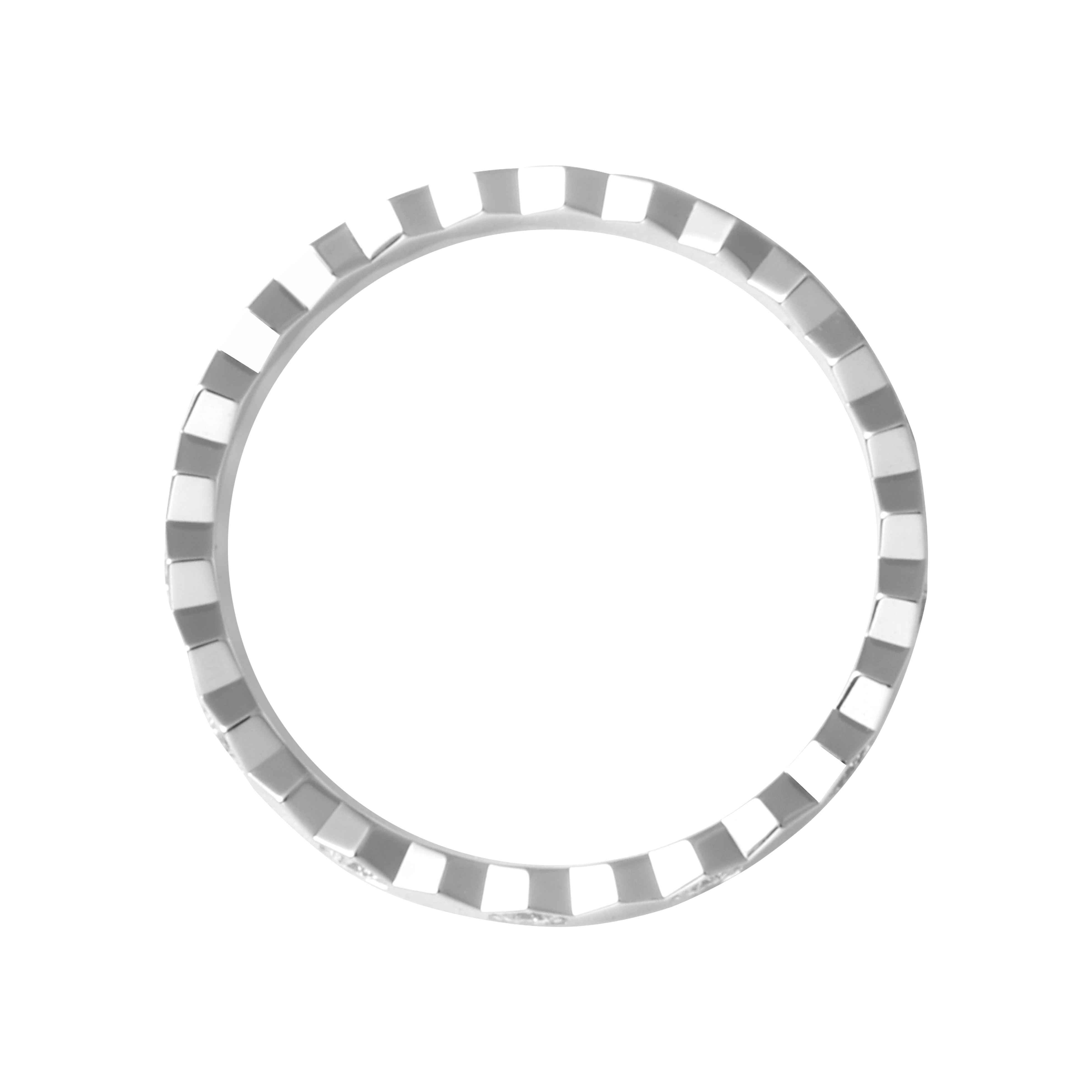 Shop ショーメ Bee My Love プラチナ ハーフ ダイヤモンド リング ユニセックス カップル用 81890