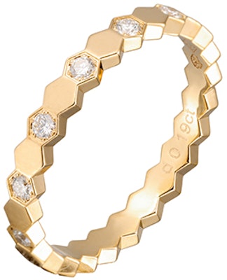 쇼메 비 마이 러브 로즈 골드 반 다이아몬드 링 커플 반지. 81933 Shop 쇼메 비 마이 러브 로즈 골드 반 다이아몬드 링 커플 반지. 81933