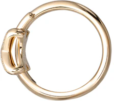 Shop Chaumet Jeux de Liens 大型鑽石粉金戒指 情侶戒指 男女適用 81239