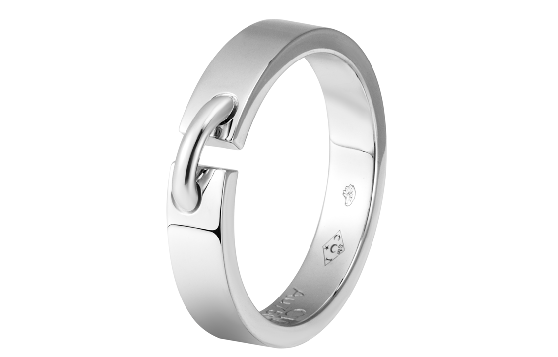 Order 尚美巴黎Liens Évidence 18K白金情侣戒指 男女同款设计 80224