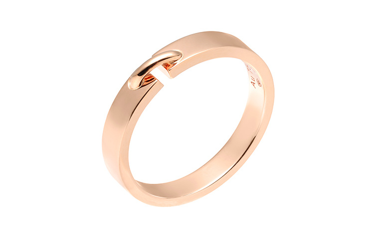 Purchase Cincin Chaumet Liens Évidence "One Life" Emas Rose 18K Unisex Desain Pasangan 80543