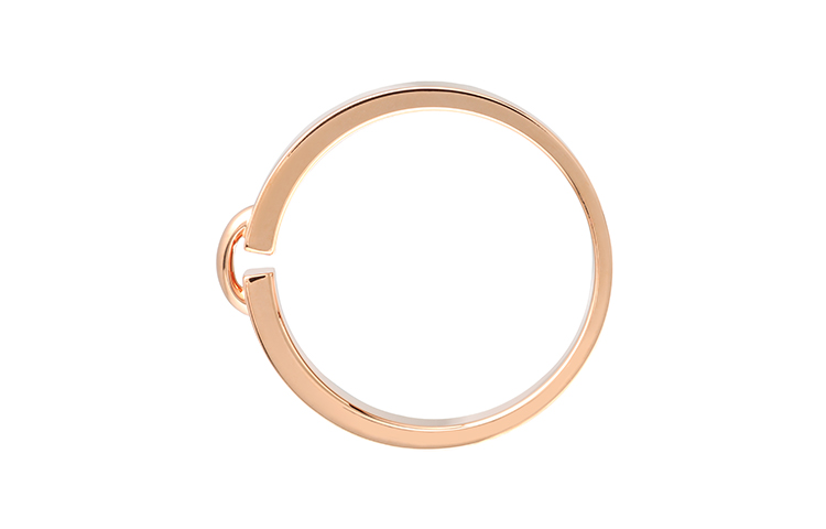 Sizing Cincin Chaumet Liens Évidence "One Life" Emas Rose 18K Unisex Desain Pasangan 80543