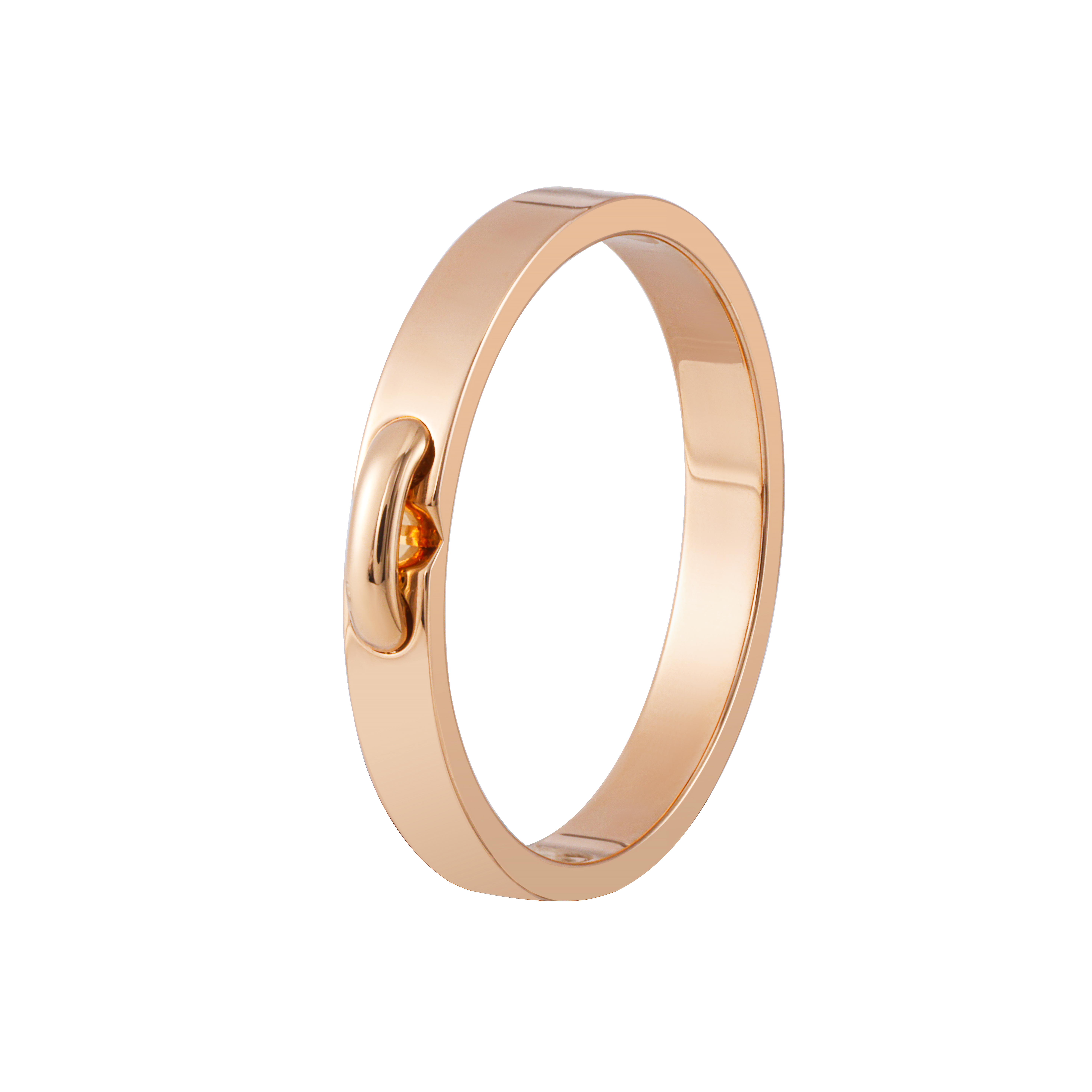 Chaumet LIENS ÉVIDENCE Rose Gold Couple Ring Unisex 18K Gold Anniversary Band 082559