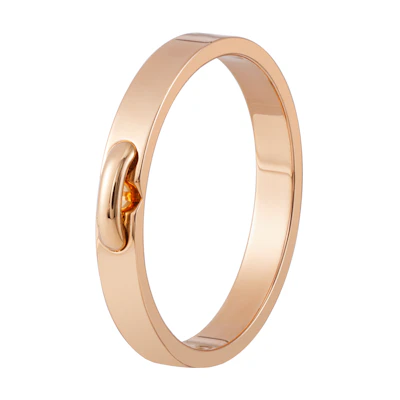 Chaumet LIENS ÉVIDENCE Rose Gold Couple Ring Unisex 18K Gold Anniversary Band 082559