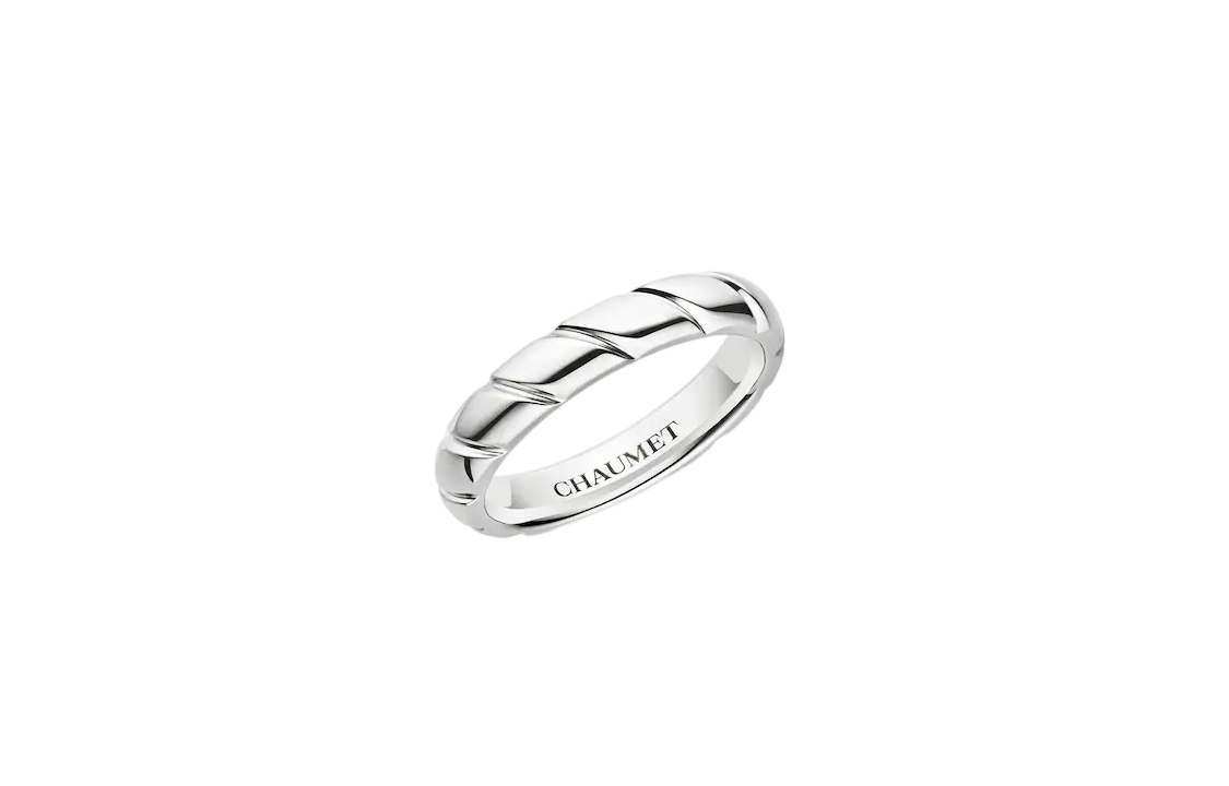 Chaumet TORSADE Platinum Ring with Logo Detail for Men. 095903