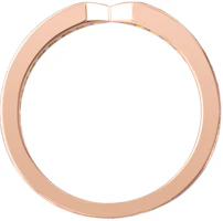 Shop Chaumet Triumph 玫瑰金鑽石情侶對戒 半圈簡約設計戒指 83145