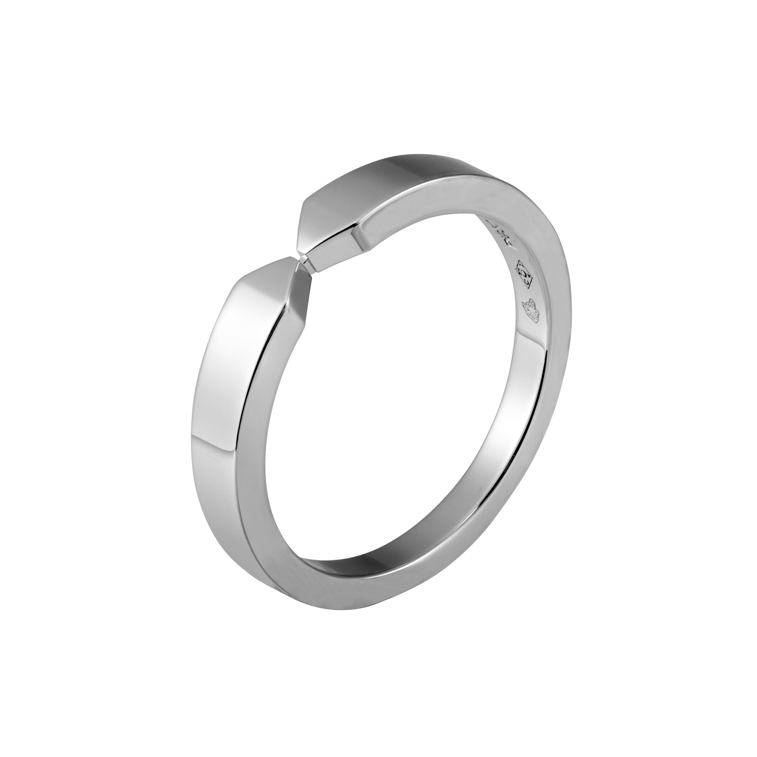 Chaumet Triomphe Platinum Wide Band Ring Unisex Couple's Edition. 082795