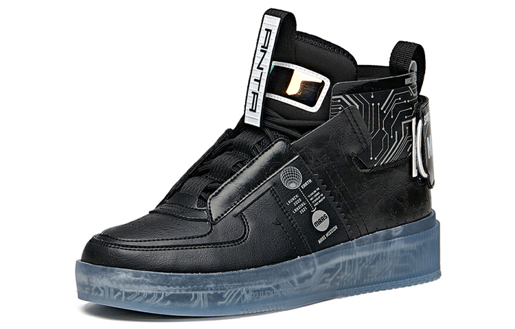 Anta China Aerospace High-Top Sneakers 'Black White' 圖 2