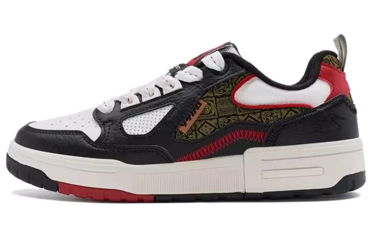 China Post x Xtep New Radiance Low-Top Skate Shoes Black/White/Red 976119310065 Black/Sail White