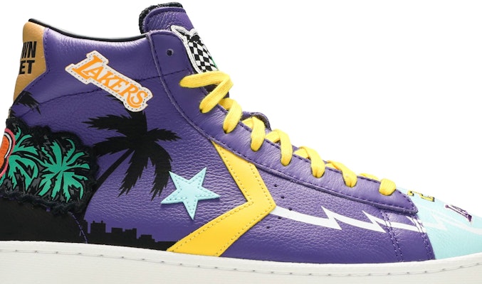 Chinatown Market x Converse Pro Leather High 'Lakers Championship Jacket' 171240C Order Chinatown Market x Converse Pro Leather High 'Lakers Championship Jacket' 171240C