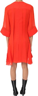 Chloe Chloé Gaun Midi Lapis Lengan Pendek Sutera Merah. CHC19SRO83001677 Lookbook Chloe Chloé Gaun Midi Lapis Lengan Pendek Sutera Merah. CHC19SRO83001677