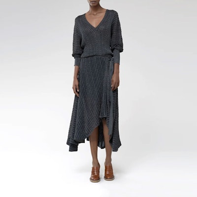 Chloe Chloé SS21 Gaun Petang Lengan Panjang Hitam Leher V Knit CHC21SMR825703J1 Lookbook Chloe Chloé SS21 Gaun Petang Lengan Panjang Hitam Leher V Knit CHC21SMR825703J1