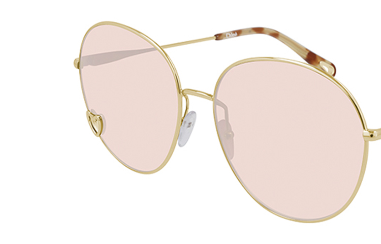 Sizing 끌로에 컷아웃 메탈 프레임 불규칙 선글라스 유니섹스 커플 디자인. CH0027S