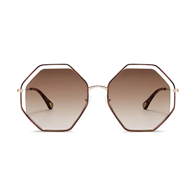 Chloe Full Frame Irregular Metal Sunglasses Unisex Couple Style CH0046S