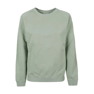 Chloe FW23 Solid Color Crewneck Pullover Long Sleeve Sweatshirt Green Men CHC23SJH1019-0336