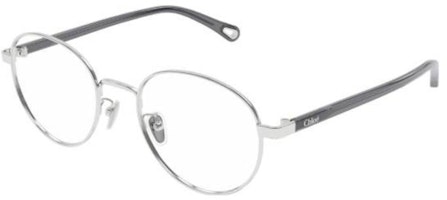 Chloe Silver Round Metal Optical Glasses for Men with Engraved Lettering. CH0216OA003 Chloe Silver Round Metal Optical Glasses for Men with Engraved Lettering. CH0216OA003