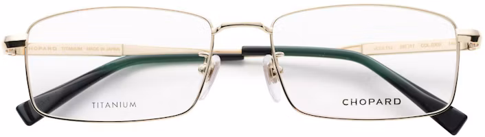 Details for Chopard Square Titanium Optical Frame with Diamond Laser Pattern Design. VCHL11J0300